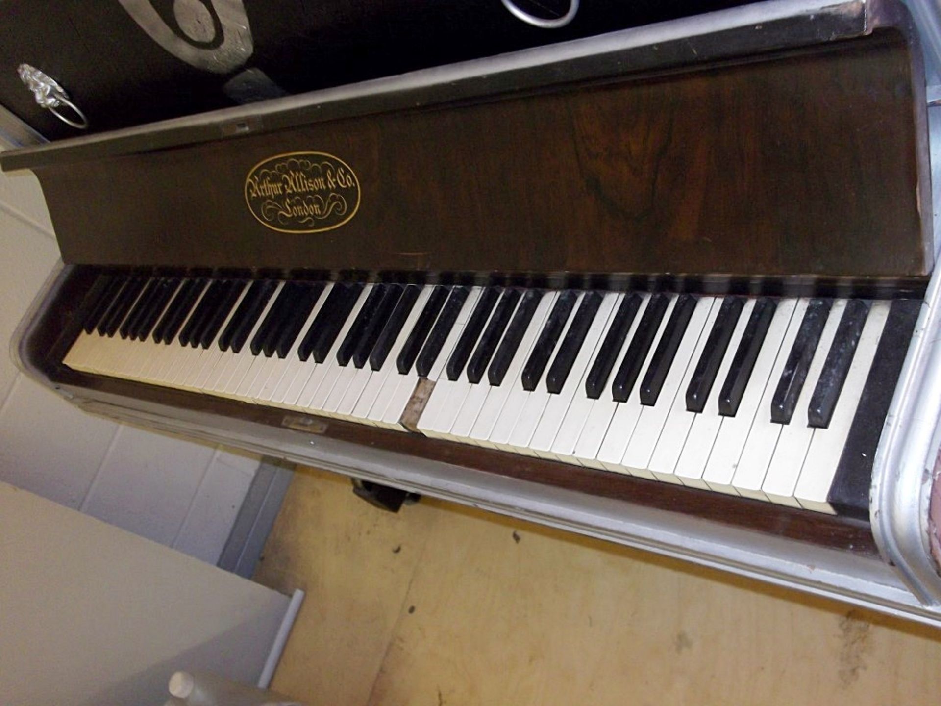1 x Upright Piano Arthur Allison & Co (Hollow) - For Spares / Repairs - PD003 - CL079 - Bare - Image 5 of 11