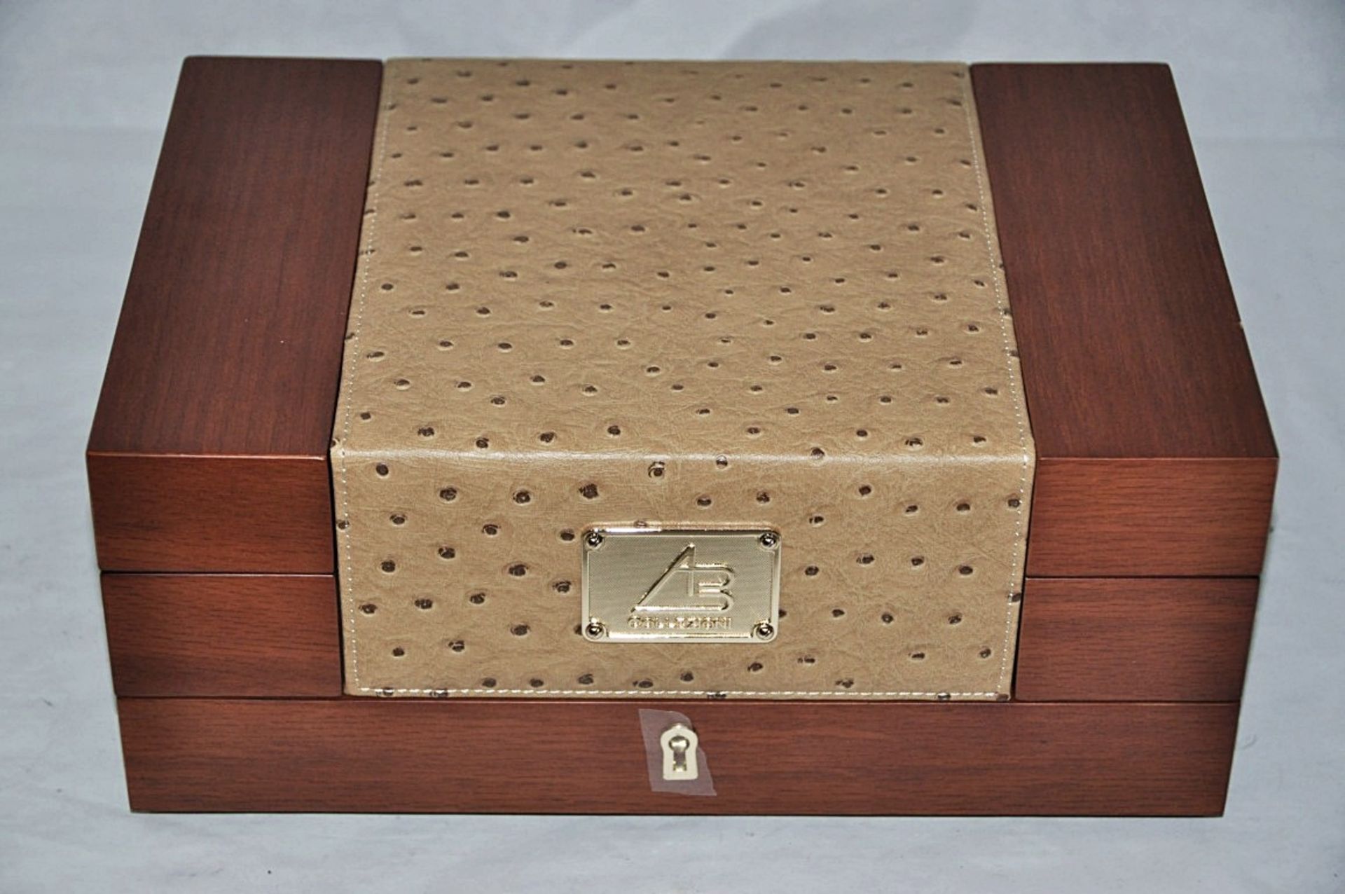 1 x "AB Collezioni" Italian Luxury Jewellery Box (WC112W) - Ref LT112  – Made From Cherry Wood - - Image 3 of 6