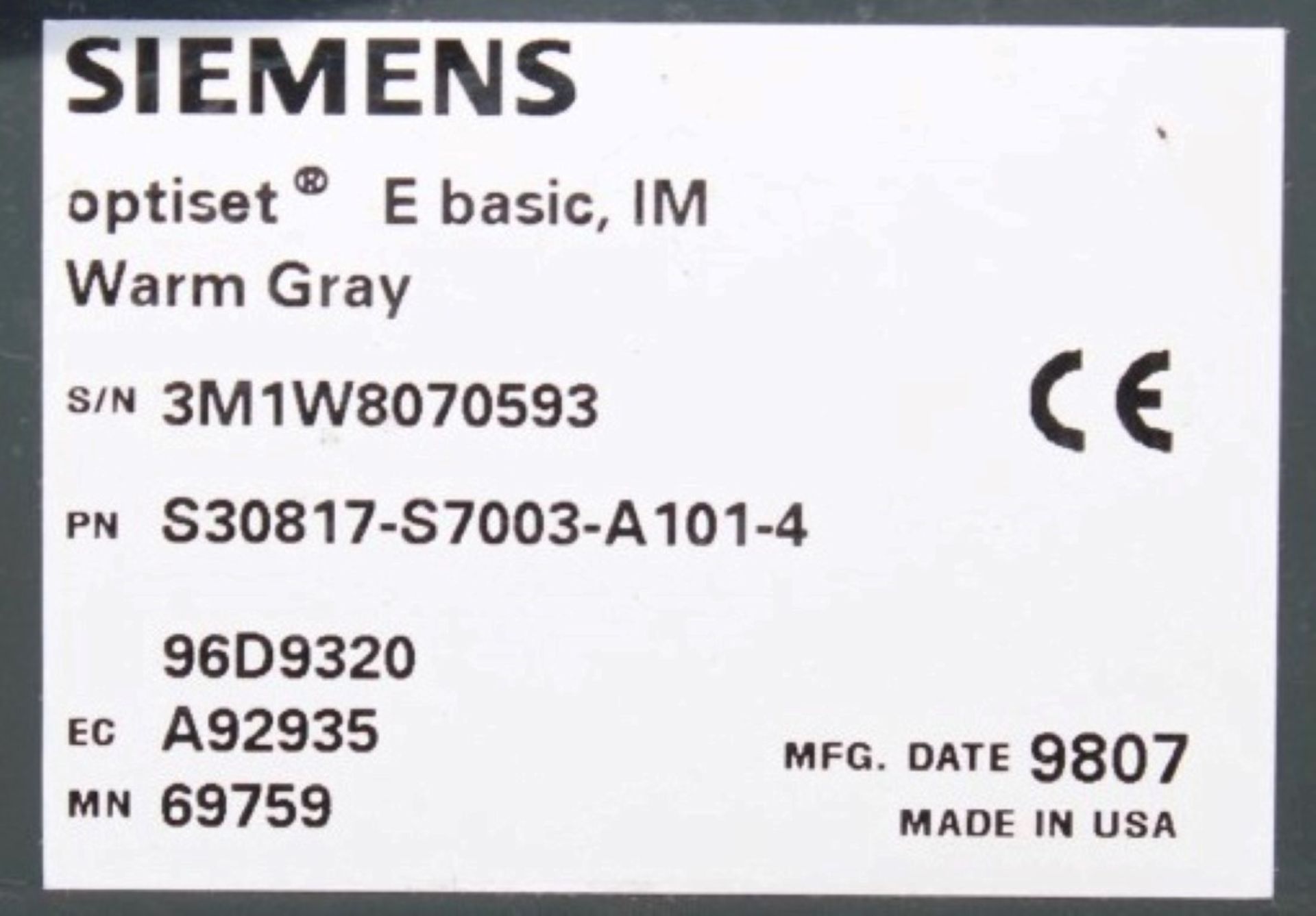 5 x Siemens Office Telephones in White - Models: 4 x Optiset E Basic & 1 x Optiset Entry Phone - All - Image 2 of 3