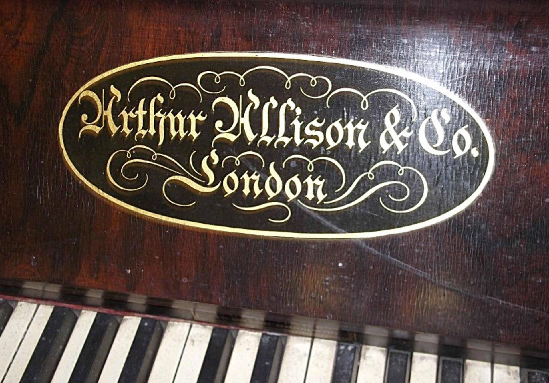 1 x Upright Piano Arthur Allison & Co (Hollow) - For Spares / Repairs - PD003 - CL079 - Bare - Image 6 of 11