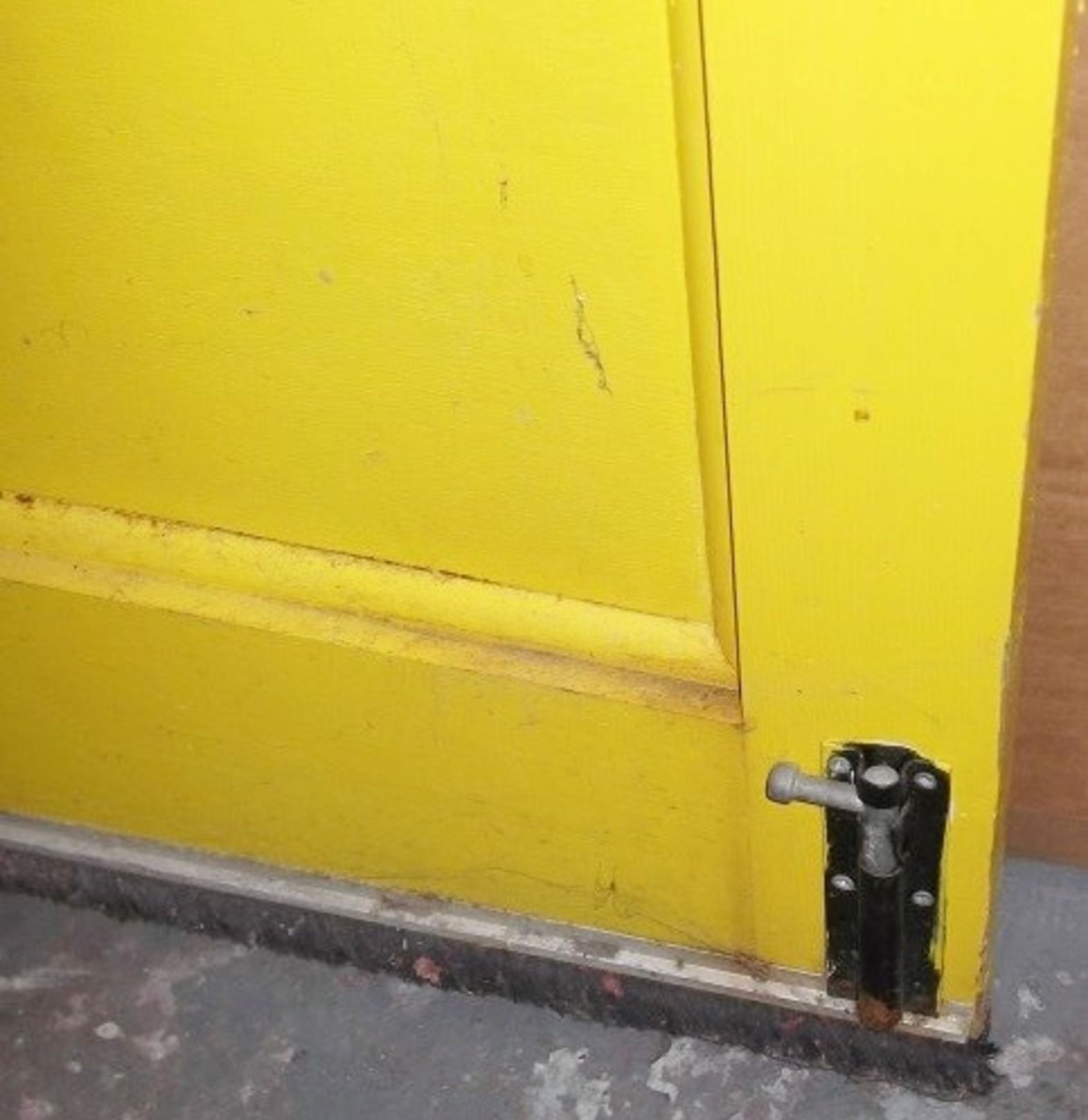 1 x Workshop Door - Pre-owned, Good Condition - 75.5cm x 194cm - Features Bolts Top & Bottom, - Image 4 of 5