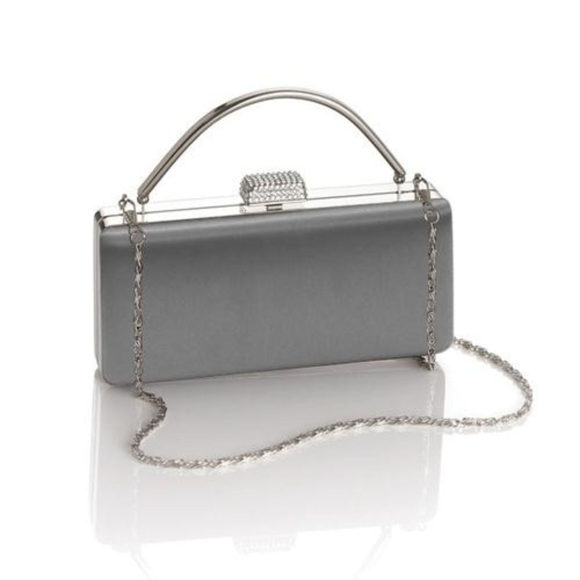 1 x Juliette Evening Bag By ICE London - New & Boxed - Ideal Xmas Gift - Colour: Silver - CL042 -