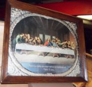 1 x Framed Last Supper Print - Pre-owned In Good Condition - Brought Over From America - W68 x H53cm