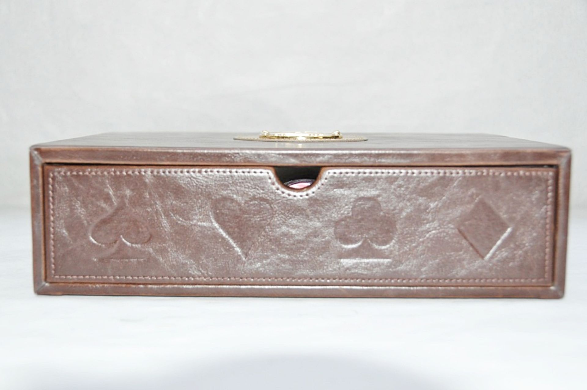 1 x "AB Collezioni" Italian Genuine Leather-Bound Luxury POKER SET (34048) - Ref LT003  - Features - Image 5 of 8