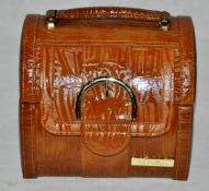 1 x "AB Collezioni" Italian Luxury Jewellery / Vanity Case (32685) - Ref LT108  – Faux Crocodile