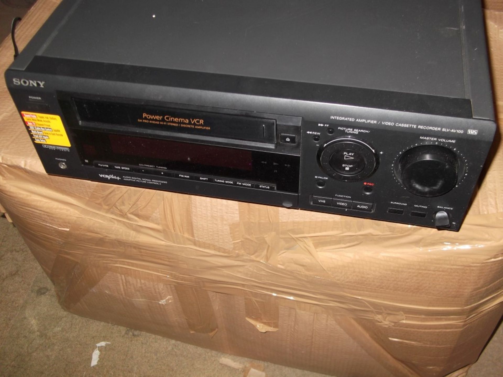 1 x Sony SLV-AV100 - Combination Amplifier, Receiver & VHS - Boxed With Remote - Working Condition - - Image 6 of 8