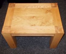 1 x Bentley 'Burr' Oak Lamp Table - Ex Display Stock – Dimensions: W60 x D42 x H39cm - Ref: