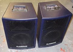 2 x McGregor Professional PA / DJ Speakers - In Good Working Condition - Both 43cm High - PD024 -