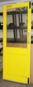1 x Workshop Door - Pre-owned, Good Condition - 75.5cm x 194cm - Features Bolts Top & Bottom,