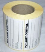 5,000 x Put Away Control Labels - Stickers to Clarify Name, Date Put Away, Date For Collection &