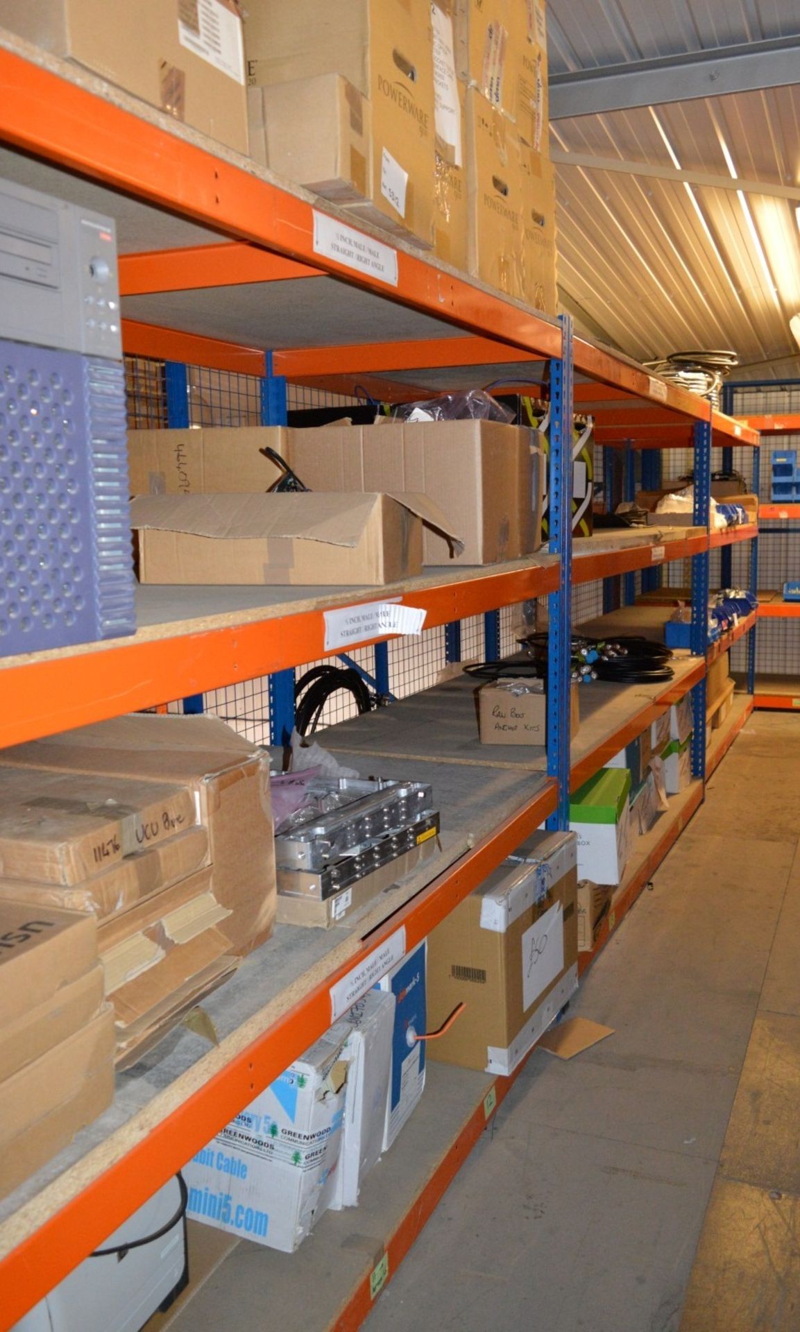 3 x Bays of Heavy Duty Rivet Storage Racking - Blue & Orange - Excellent Business Shelving - Image 5 of 5