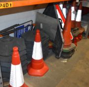 1 x Collection of Approx 40 Road Cones Plus Various Metal Road Signs and More - Please See The