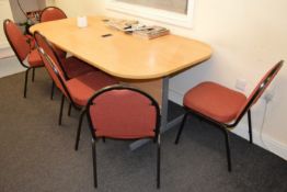 1 x Boardroom Meeting Table With 6 Chairs - H73 x L200 x W100 cms - CL300 - Ref WHC - Location: