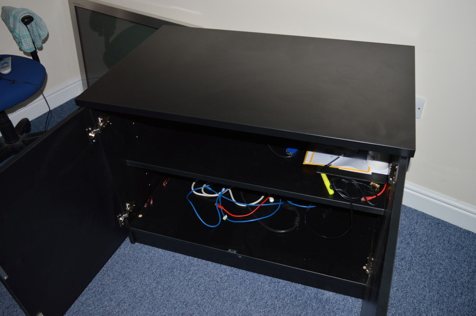 1 x Contemporary Black Office Storage Cabinet - Keys Included - Ideal For The Modern Home or - Image 3 of 3