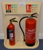 1 x Fire Extinguisher Point With Water and Carbon Dioxide Extinguishers - Seals Intact - CL300 - Ref