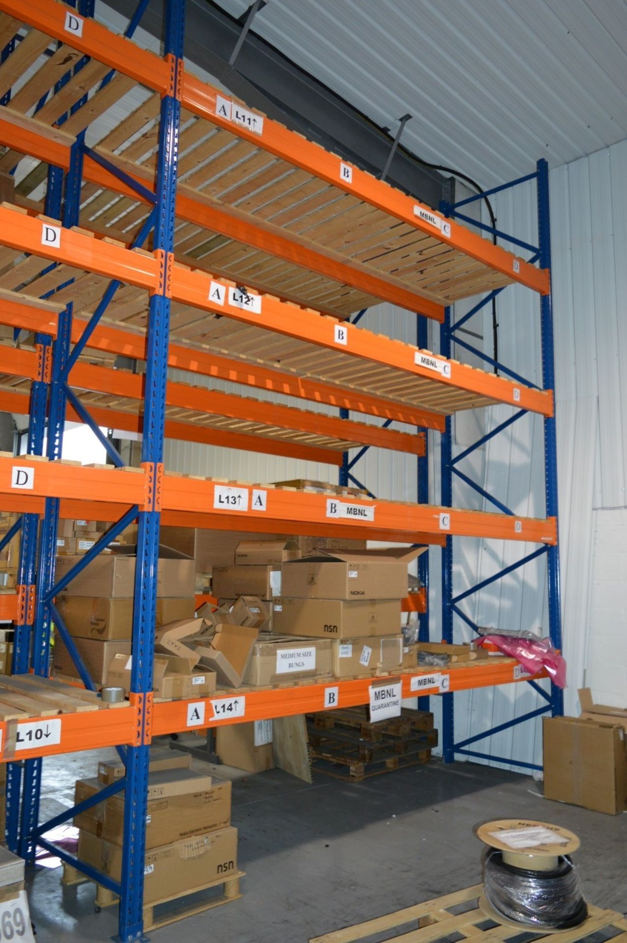 3 x Bays of Warehouse PALLET RACKING - Lot Includes 4 x Uprights, 24 x Crossbeams, 1 x Corner - Image 5 of 6