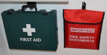 1 x First Aid Kit With Contents and Fire Safety Record Folder - CL300 - Ref S008 - Location: