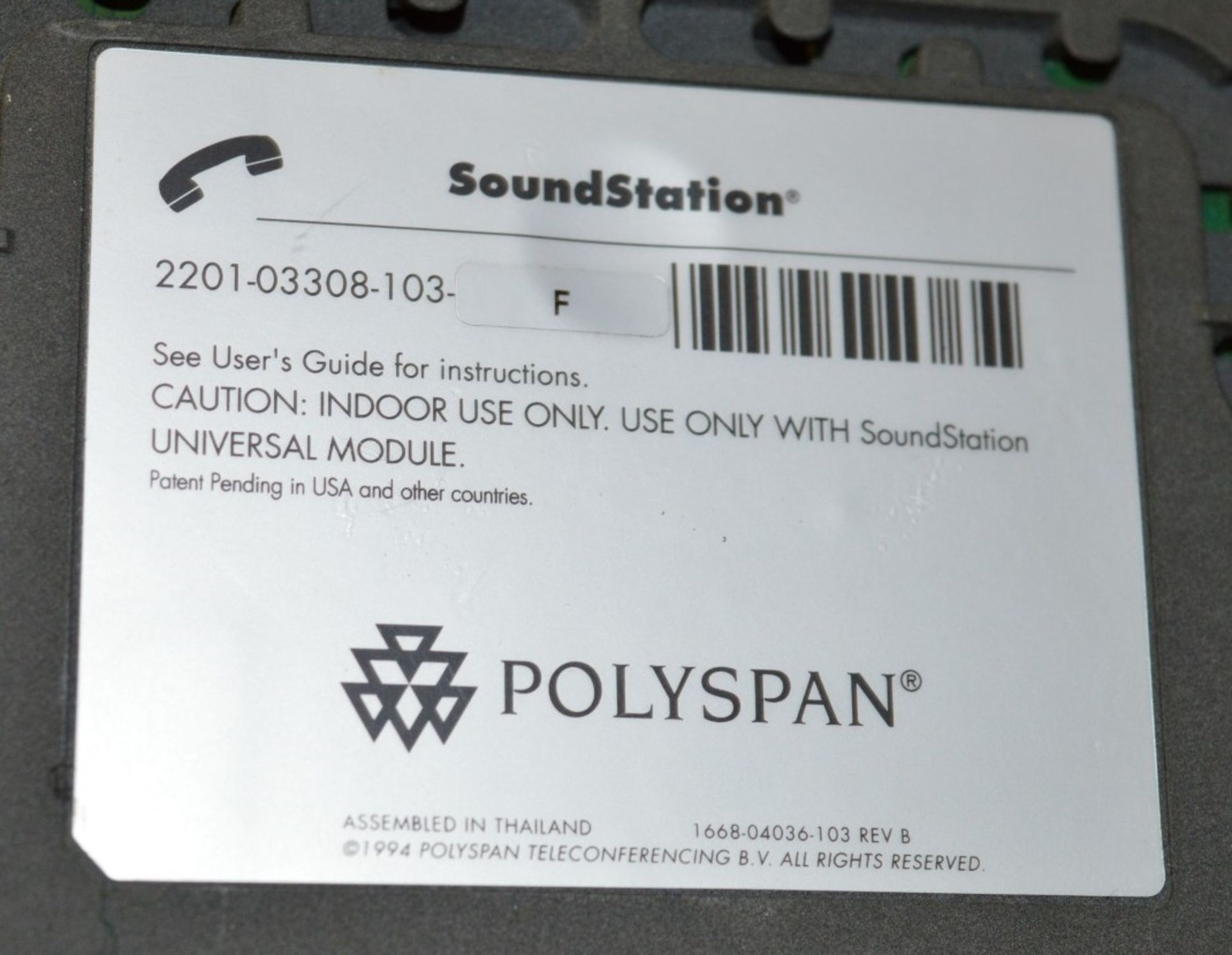 1 x Polycom Soundstation 2 LCD Conference Phone - Model 2201-1600-01 - Features 3 Cardioid - Image 3 of 4