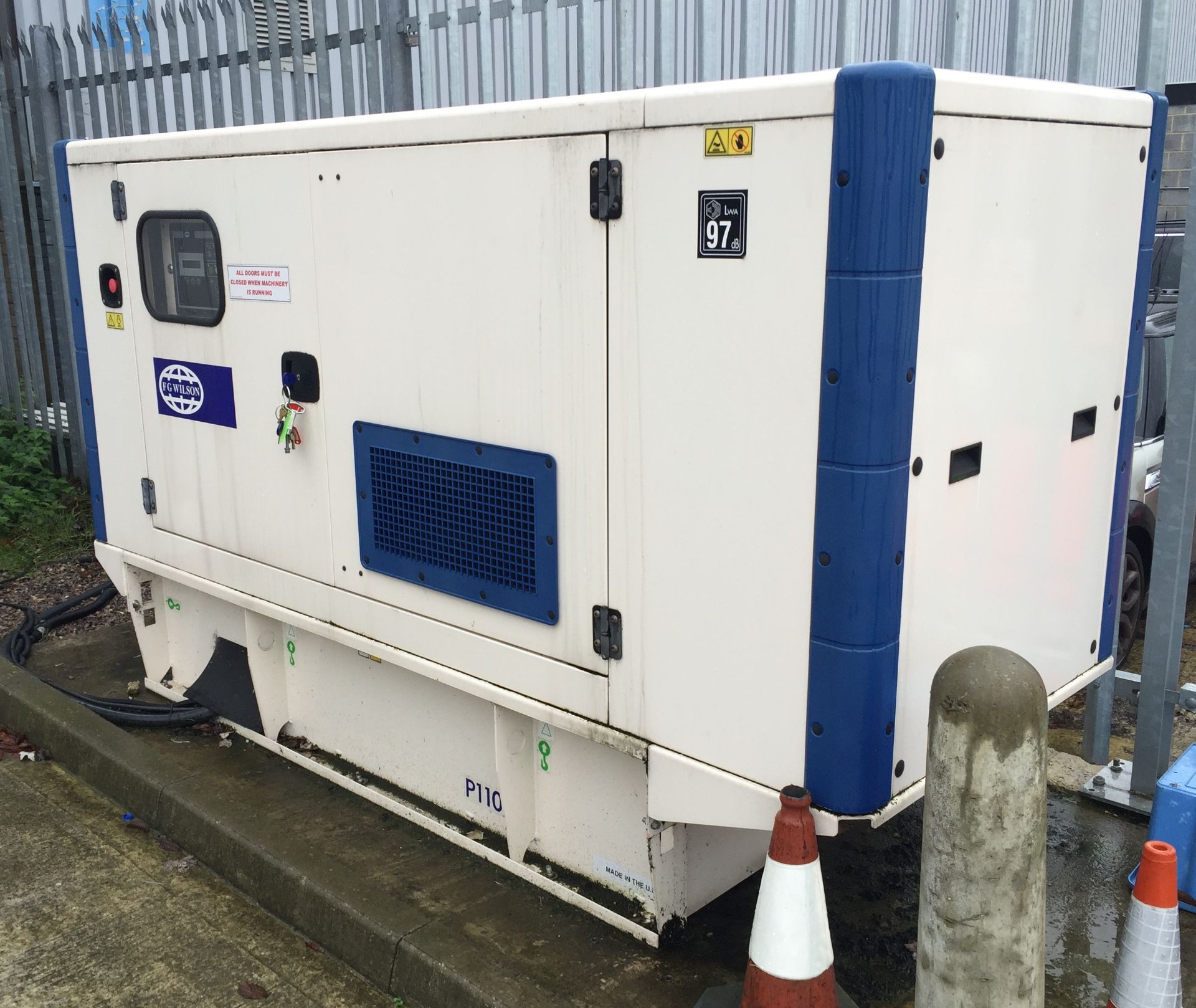 1 x FG Wilson P110-2 Diesel Generator - 110kVA - Year 2010 - With Service History - Powered By - Image 2 of 20