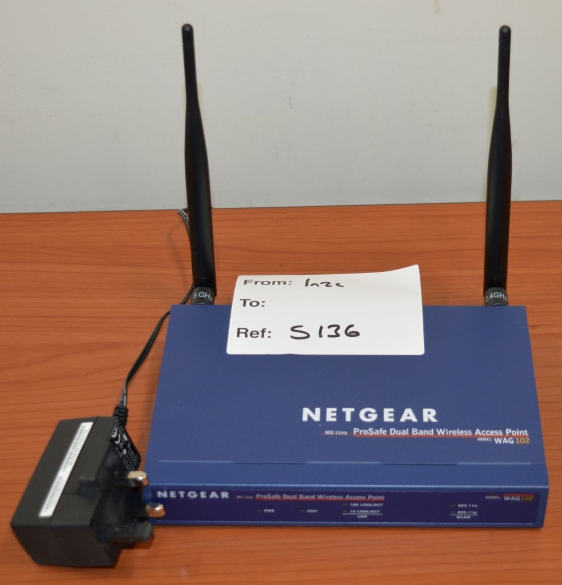 1 x Netgear WAG102 ProSafe Dual Band Wireless Access Point - Wireless Access Point For Upto 128