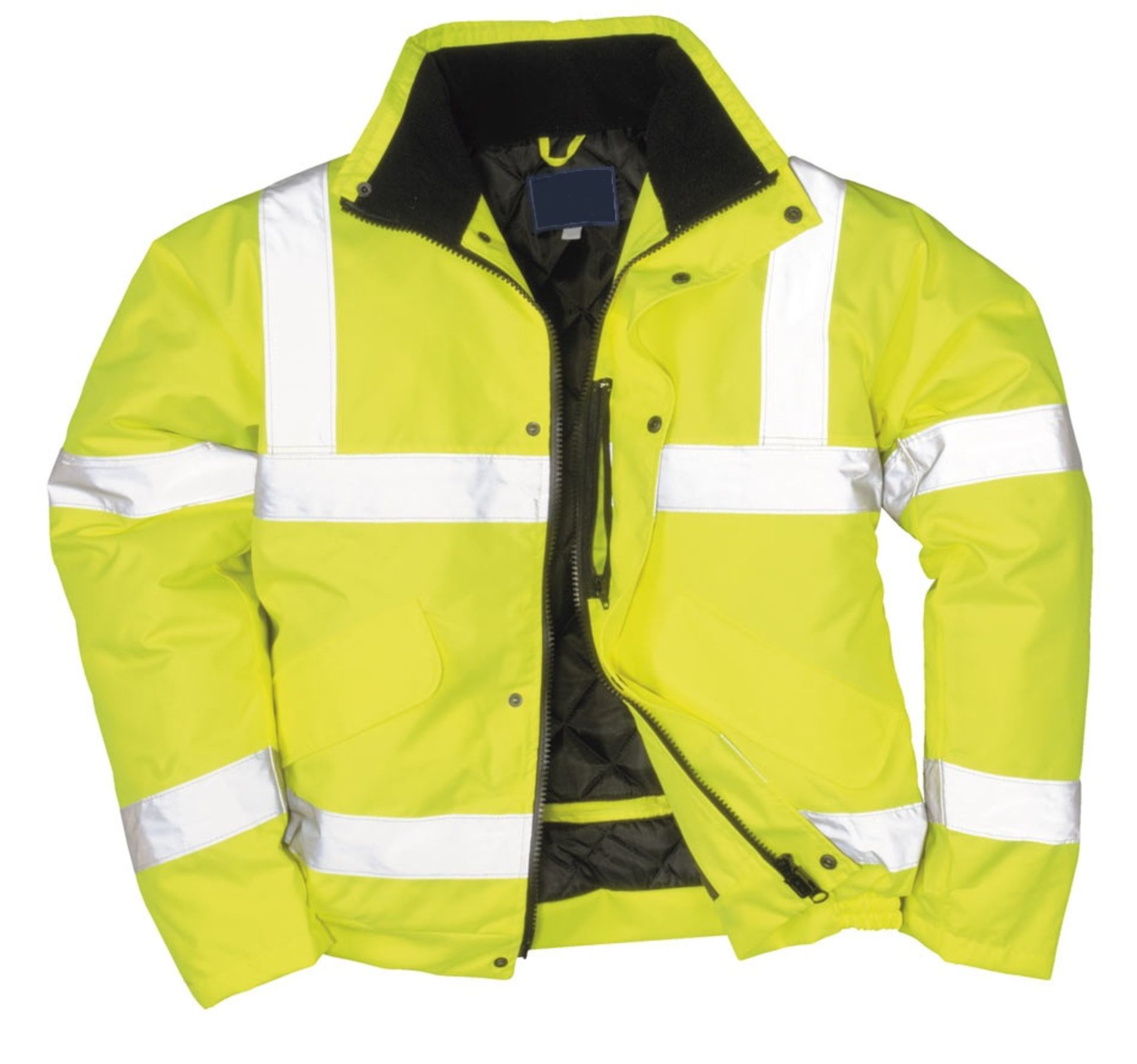 1 x Portwest High Visibility Bomber Jackets - Rain Resistant - Yellow - Perfect For Keeping Warm