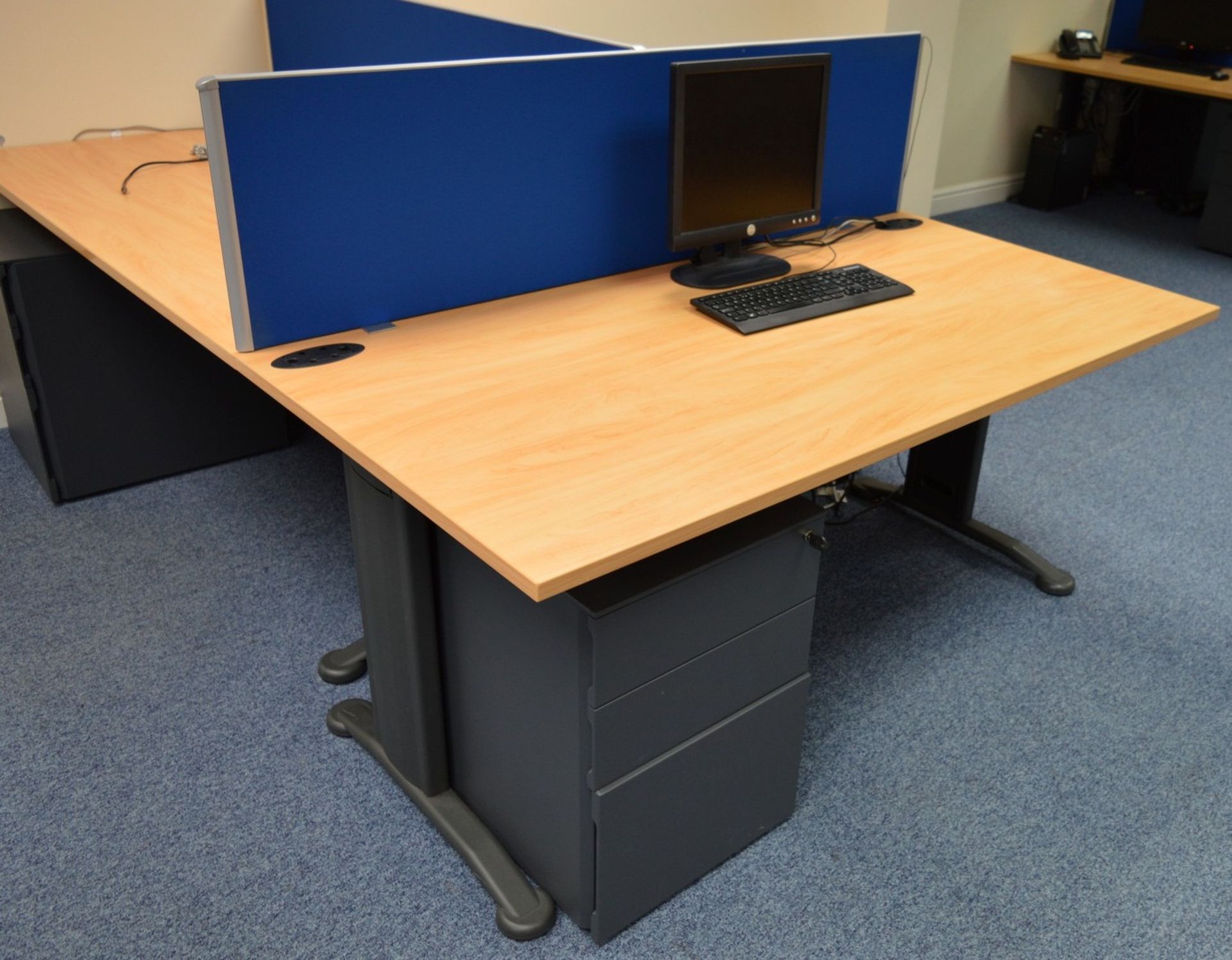 1 x Tripod Office Workstation Desk With Chairs - Suitable For 3 Users - Includes Three Premium - Image 5 of 11