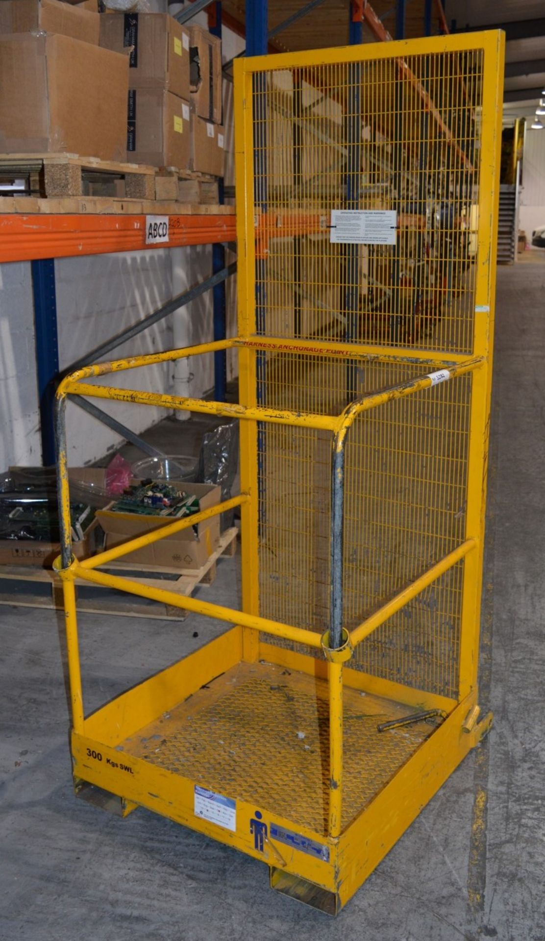 1 x One Man Access Platform Forklift Truck Cage - Type WP SP MK1 - Features Climb Through Bars Rigid - Image 2 of 7