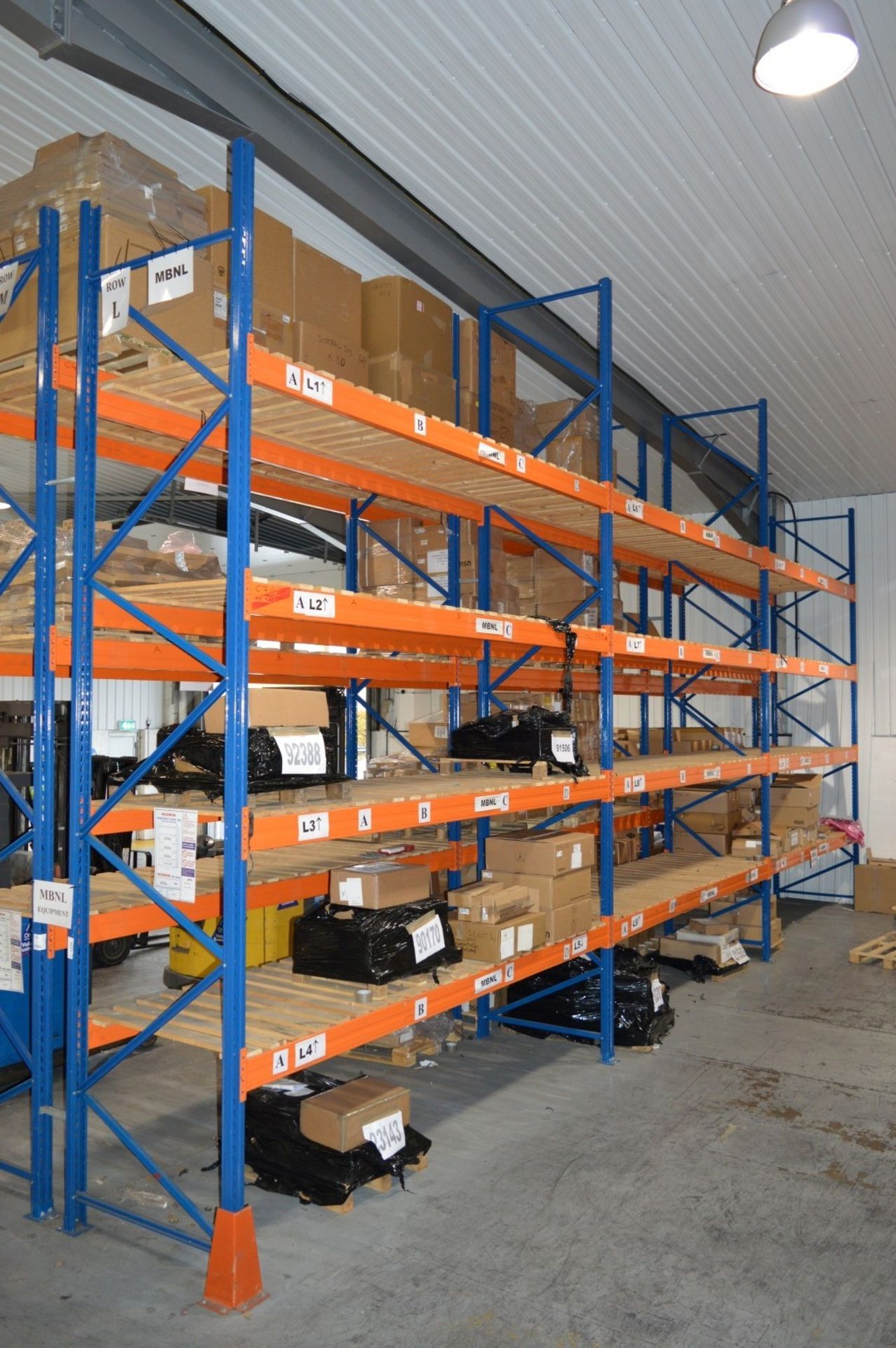 3 x Bays of Warehouse PALLET RACKING - Lot Includes 4 x Uprights, 24 x Crossbeams, 1 x Corner