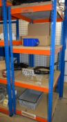 2 x Bays of Heavy Duty Rivet Storage Racking - Blue & Orange - Excellent Business Shelving