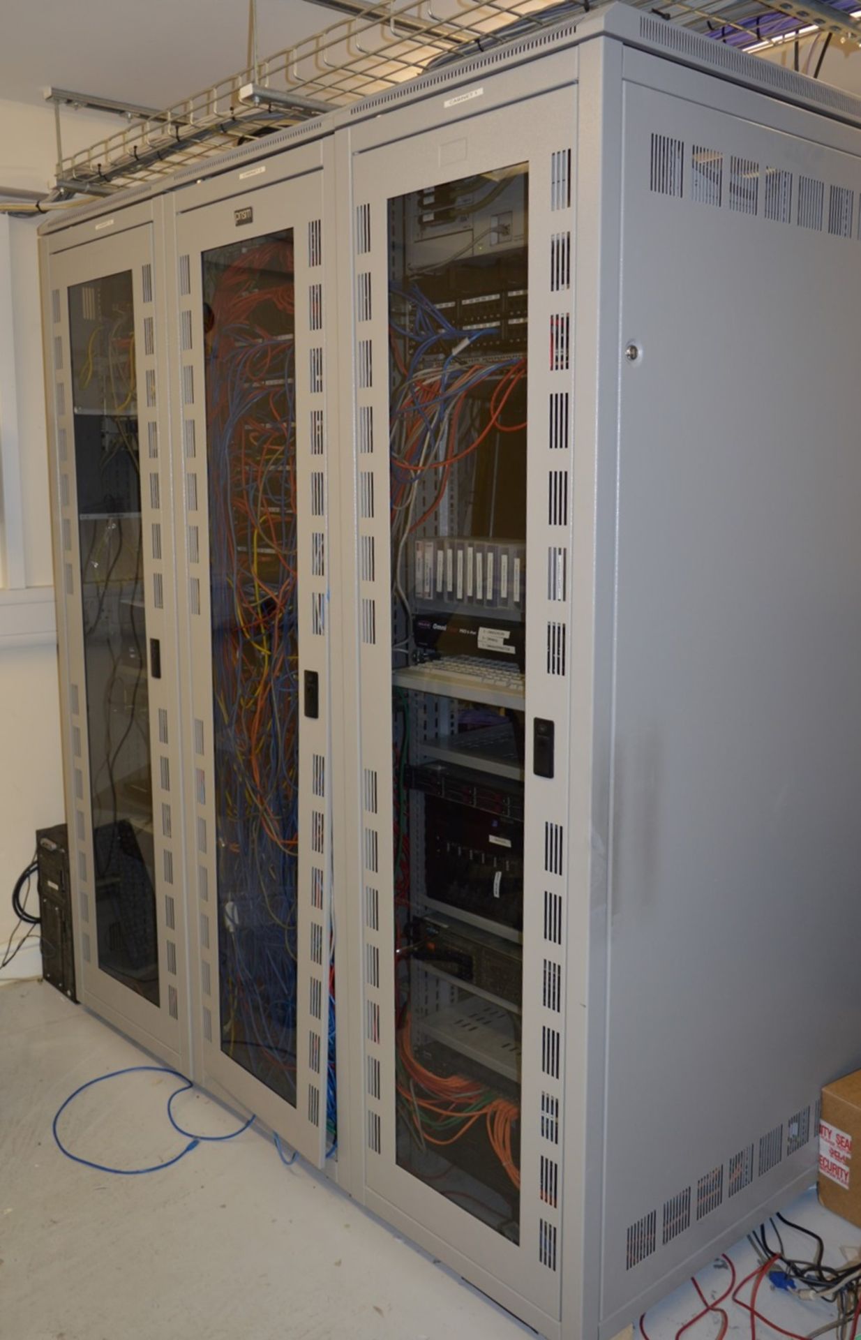 3 x Upright 19 Inch Server Rack Enclosures With Patch Panels - Location: Swindon, Wiltshire, SN2