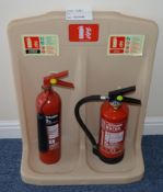 1 x Fire Extinguisher Point With Water and Carbon Dioxide Extinguishers - Seals Intact - CL300 - Ref