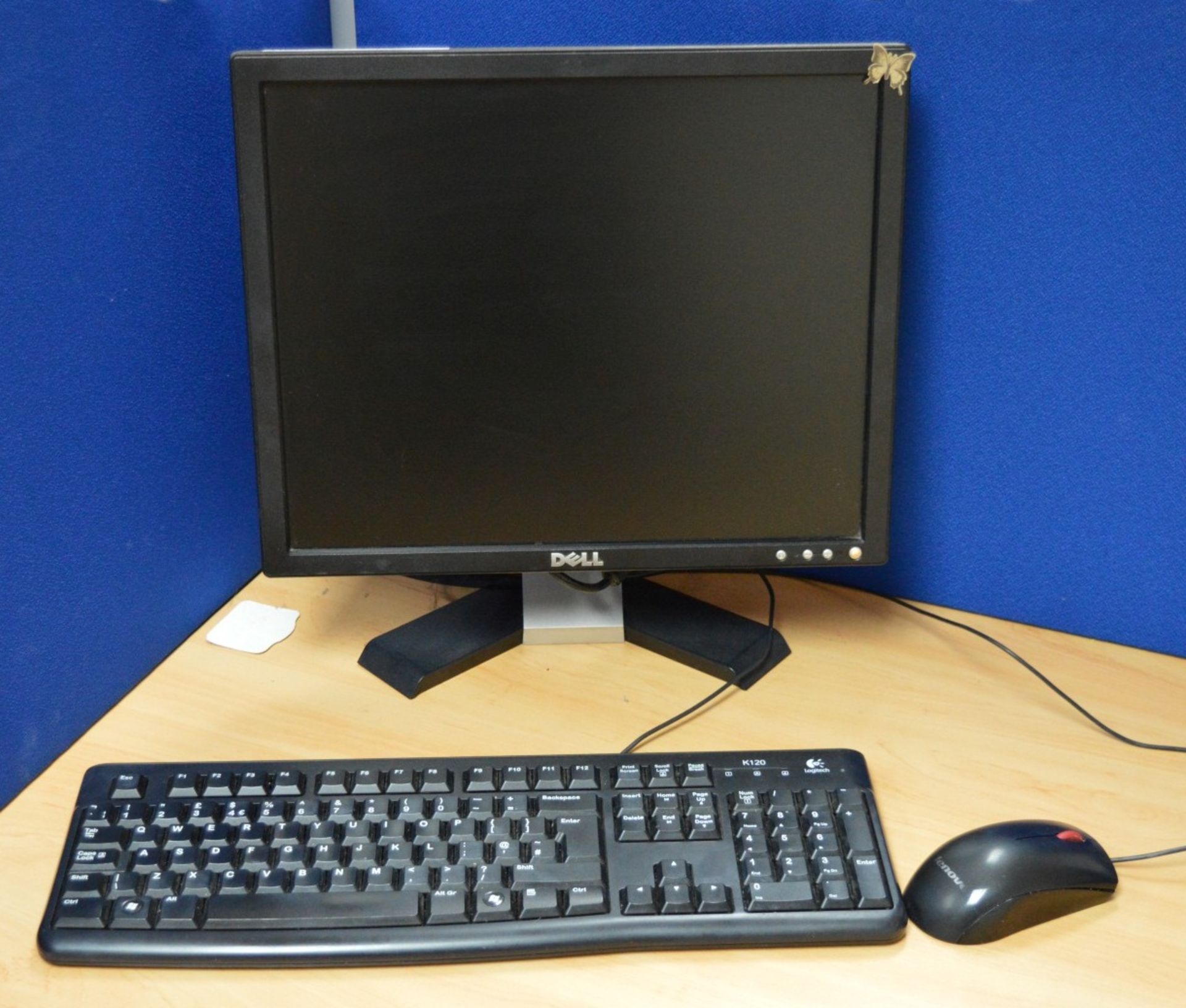 1 x Dell 17 Inch Flatscreen Monitor With Leads, Keyboard and Mouse - CL300 - Ref S097 - Location: