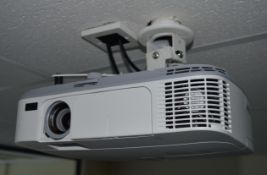 1 x NEC NP-M239X Projector With Ceiling Bracket and Remote Control - 2300 Lumens, HDMI, Full HD