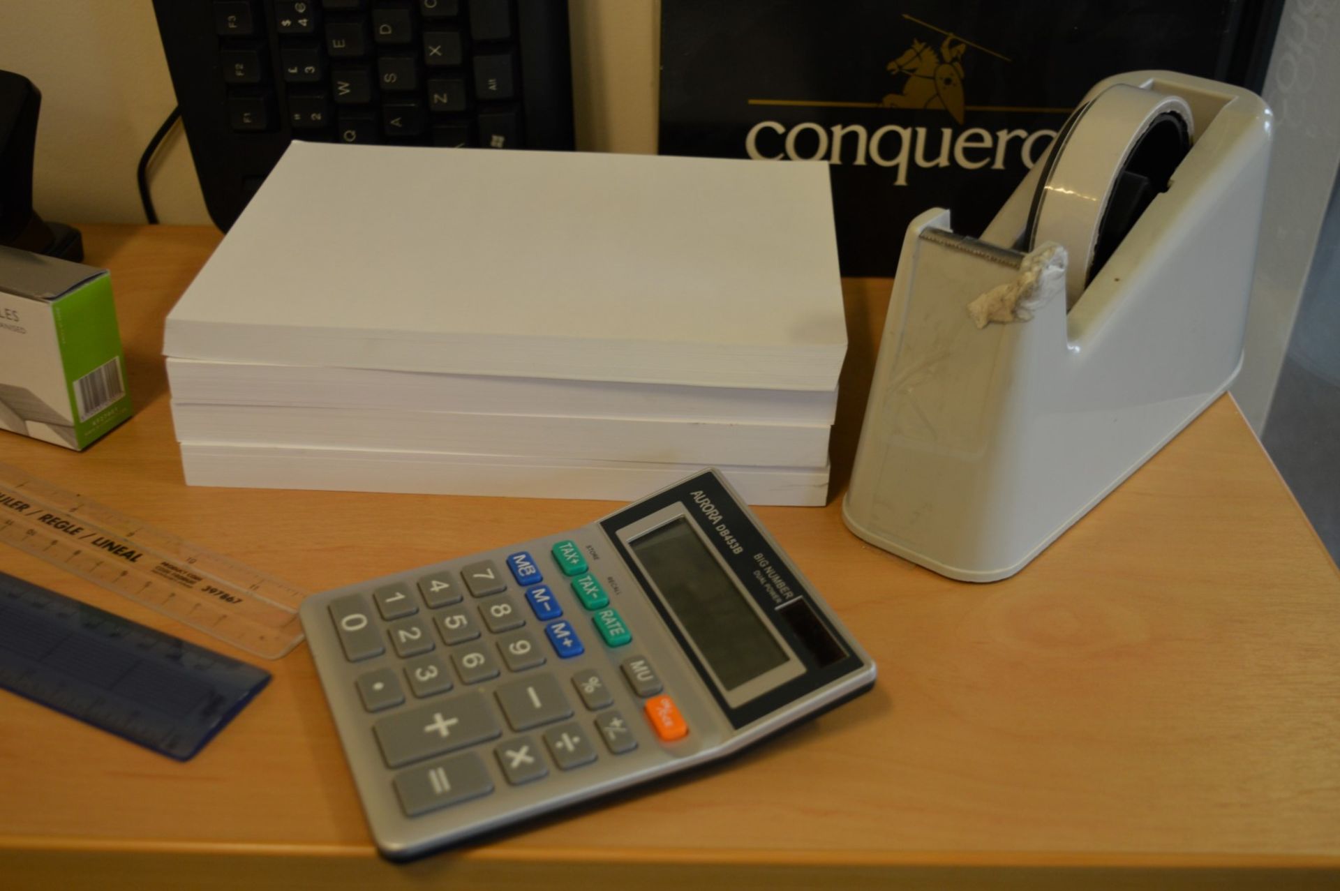 1 x Assorted Collection of Stationary - Includes Keyboard, Writing Pads, Calculator, Staplers, - Image 3 of 6