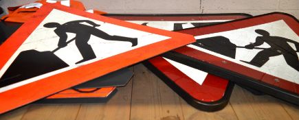 42 x Men at Work Road Signs - Various Styles - CL300 - Ref S268 - Location: Swindon, Wiltshire, SN2