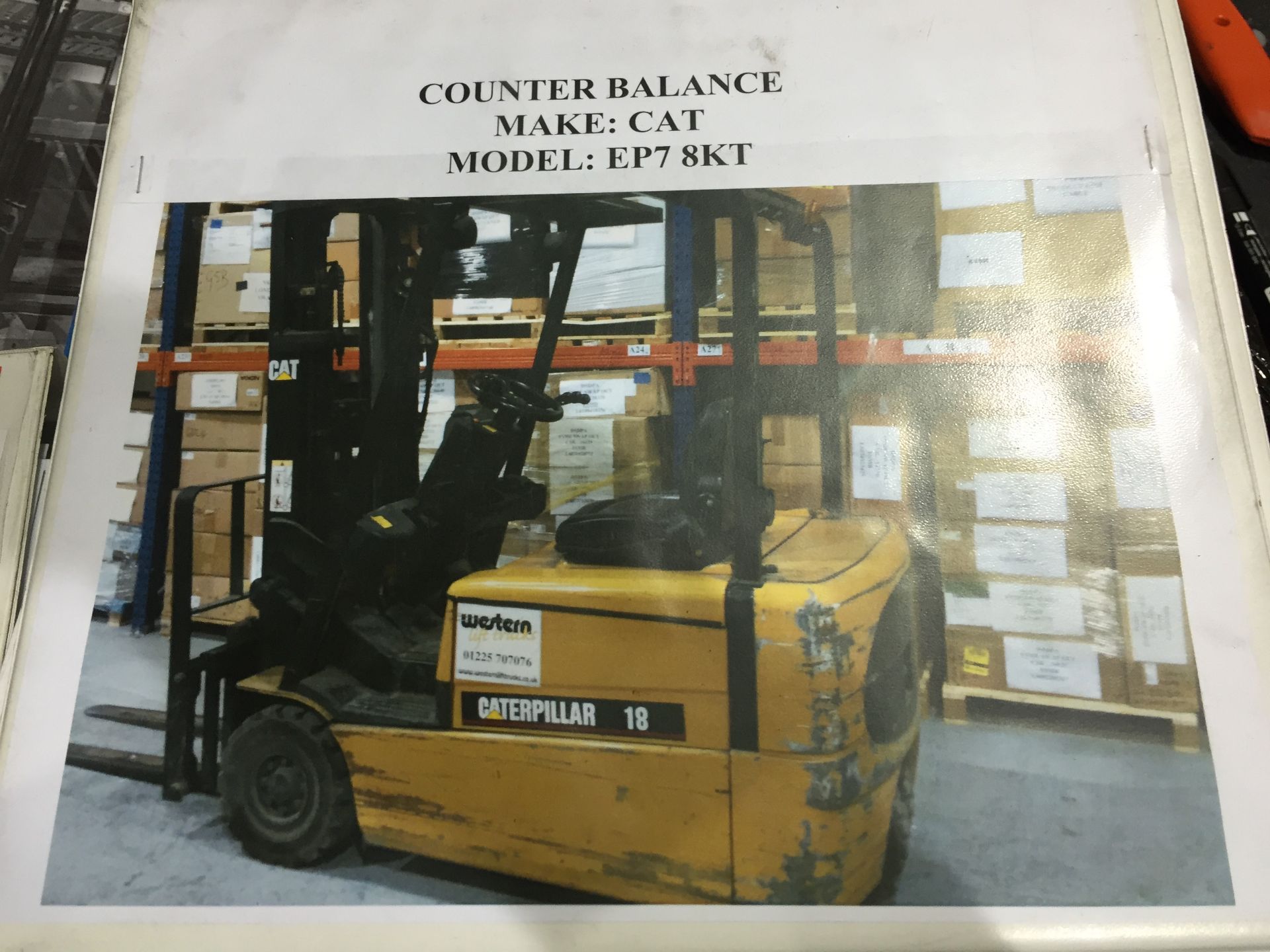 1 x Caterpillar Electric Counter Balance Forklift Truck - Model EP18KT - 1800kg Basic Capacity - - Image 14 of 14