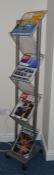 1 x Multi Level Mobile Magazine Brochure Rack - 7 Tier - Ideal For Reception Areas, Events or
