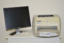 1 x Dell 17 Inch Monitor and HP 1200 Printer - CL300 - Ref S400 - CL300 - Location: Swindon,