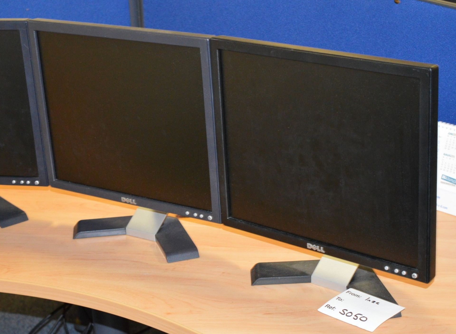 4 x Dell 17 Inch Flatscreen Computer Monitors - Without Cables - CL300 - Ref S050 - Location: - Image 3 of 4