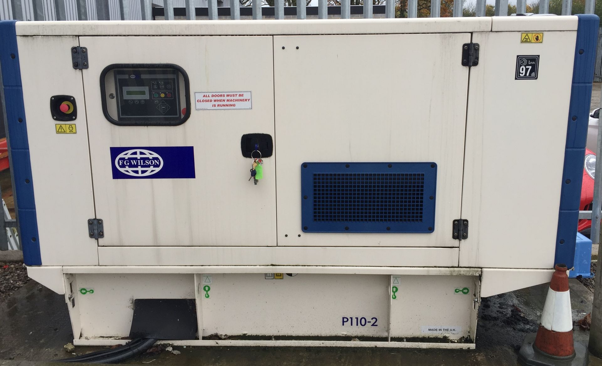 1 x FG Wilson P110-2 Diesel Generator - 110kVA - Year 2010 - With Service History - Powered By - Image 3 of 20