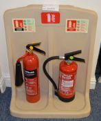 1 x Fire Extinguisher Point With Water and Carbon Dioxide Extinguishers - Seals Intact - CL300 - Ref