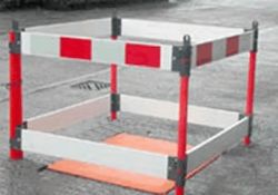 6 x JSP Pre Assembled Folding Barrier Systems - Ideal For Use Around Temporary Excavations and