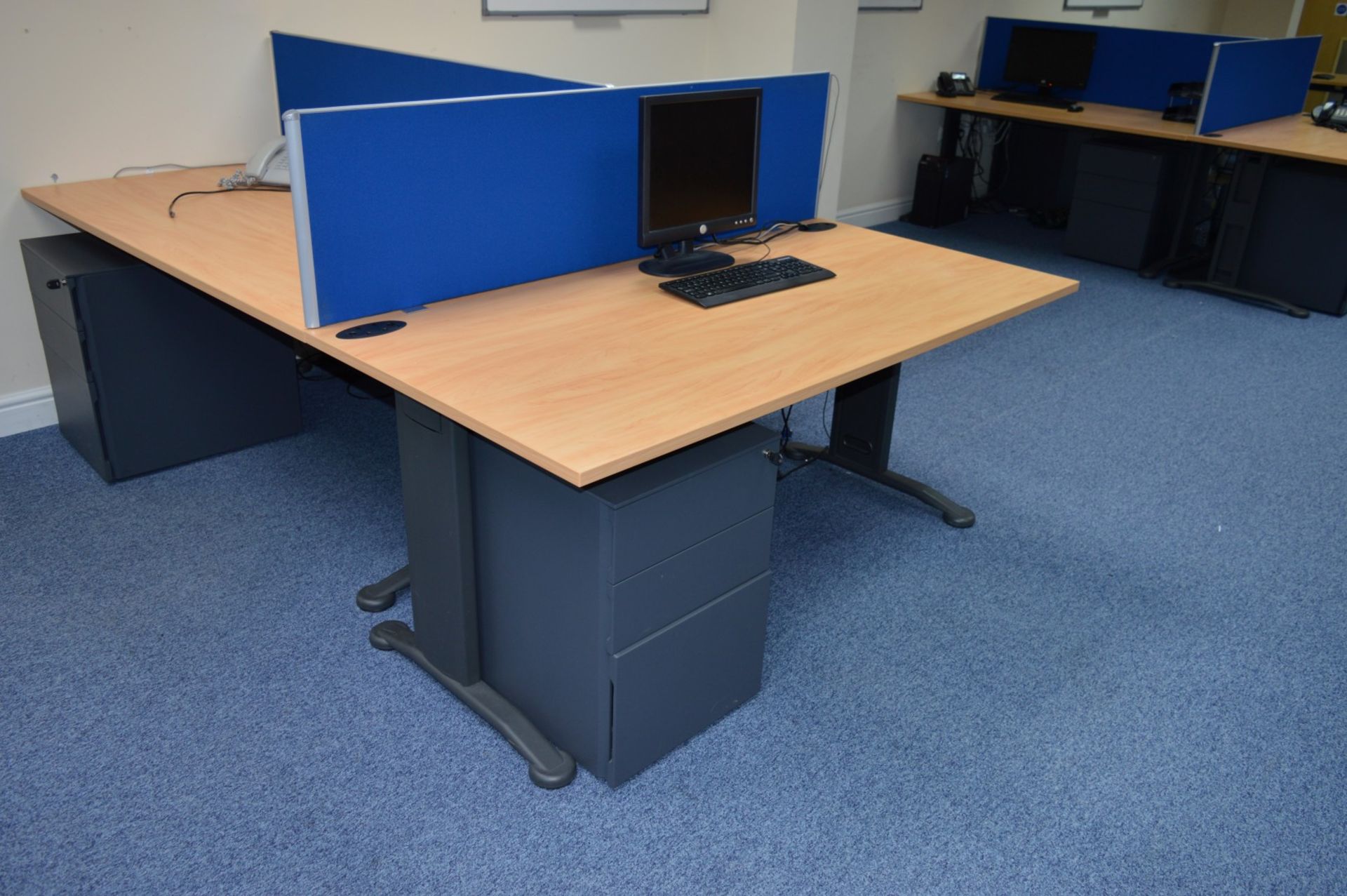 1 x Tripod Office Workstation Desk With Chairs - Suitable For 3 Users - Includes Three Premium - Image 9 of 11