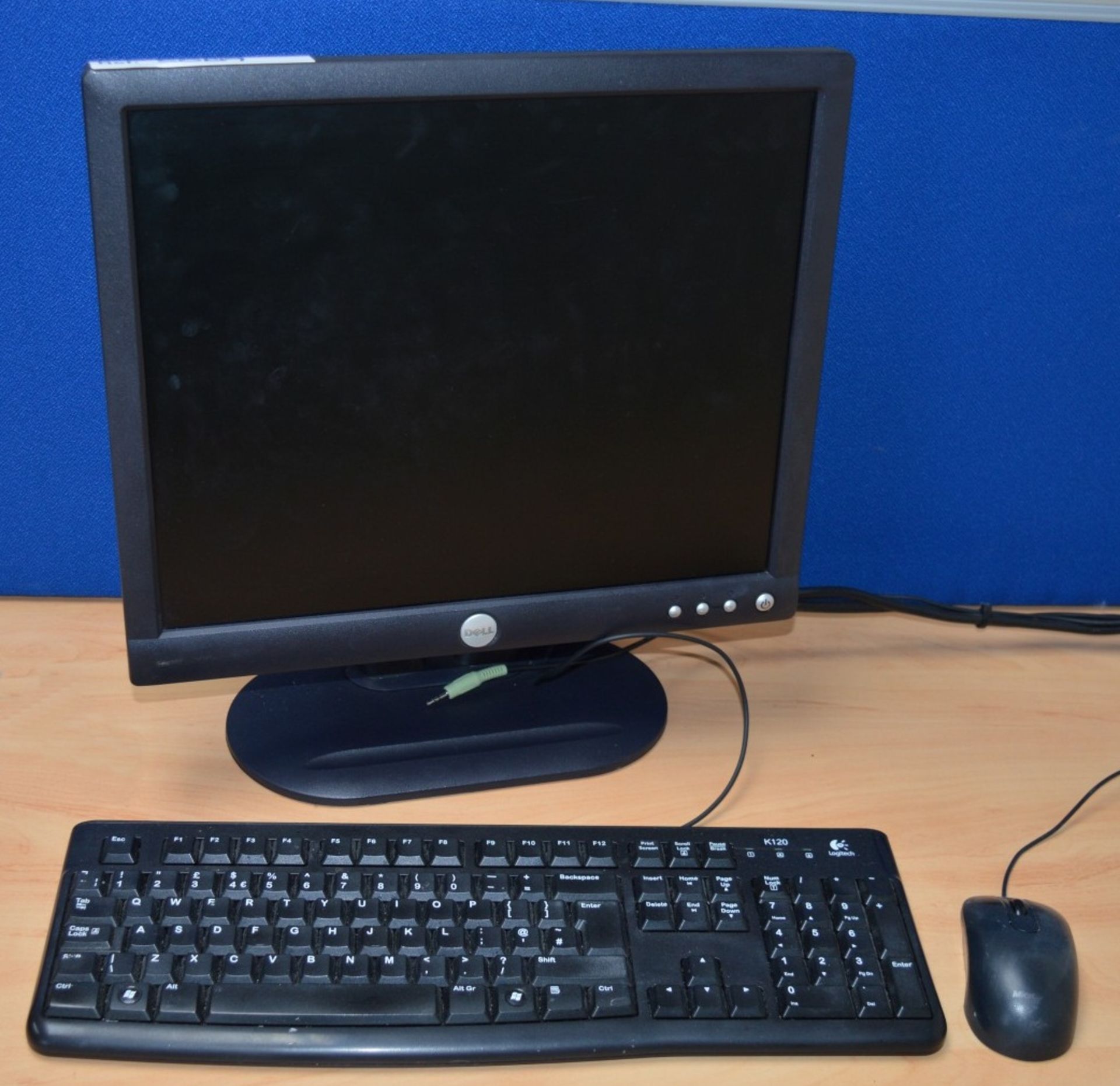 1 x Dell 17 Inch Flatscreen Monitor With Leads, Keyboard and Mouse - CL300 - Ref S089 - Location: