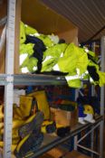 1 x Lot - Large Amount of Hi Vis Coats, 7 Pairs of Footware and 10 Hard Hats - Ref S415 - CL300 -