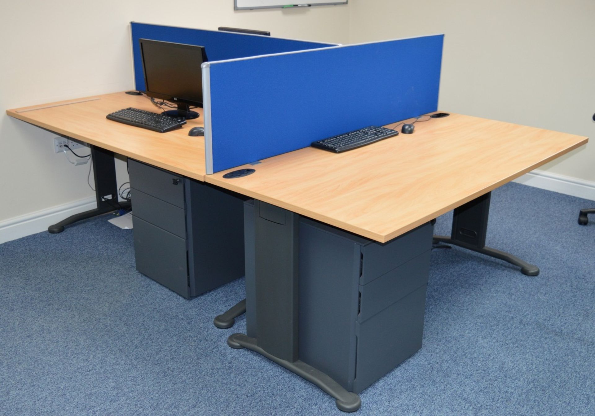 1 x Tripod Office Workstation Desk With Chairs - Suitable For 3 Users - Includes Three Premium - Image 2 of 11