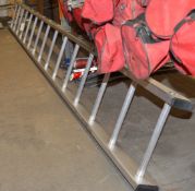 1 x Set of Ramsey Dual Purpose Aluminium Ladders - 12ft Tall - 15 Rungs - SWL 180kg - CL300 - Ref