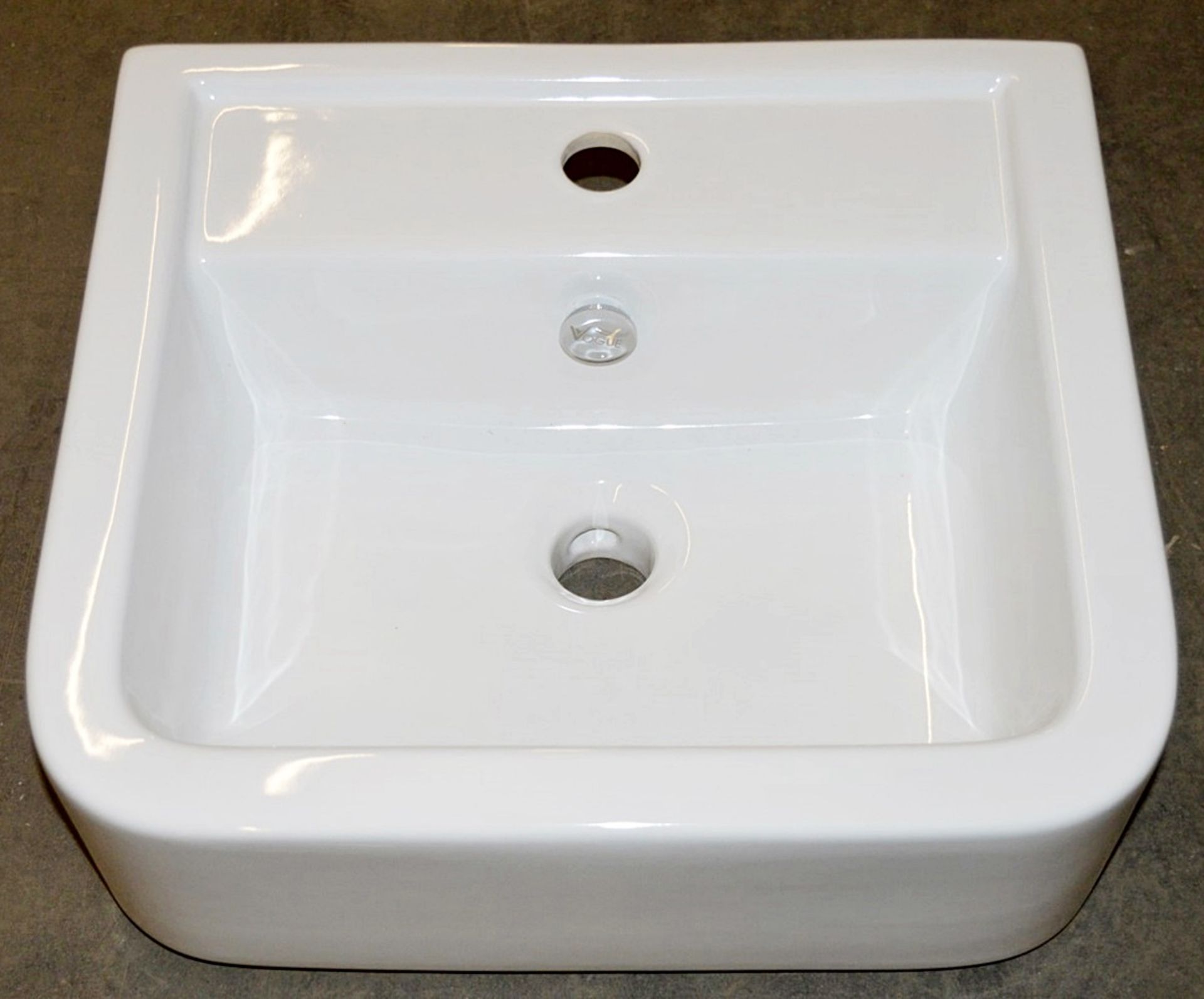 10 x Vogue Bathrooms OPTIONS Single Tap Hole SEMI RECESSED SINK BASINS - 450mm Width - Brand New - Bild 5 aus 5