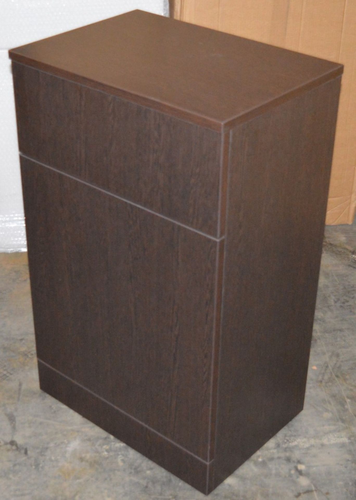 1 x Venizia BTW Toilet Pan Unit in Wenge With Concealed Cistern - 500mm Width - Includes Push Button