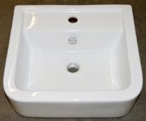 1 x Vogue Bathrooms OPTIONS Single Tap Hole SEMI RECESSED SINK BASIN - 450mm Width - Brand New Boxed